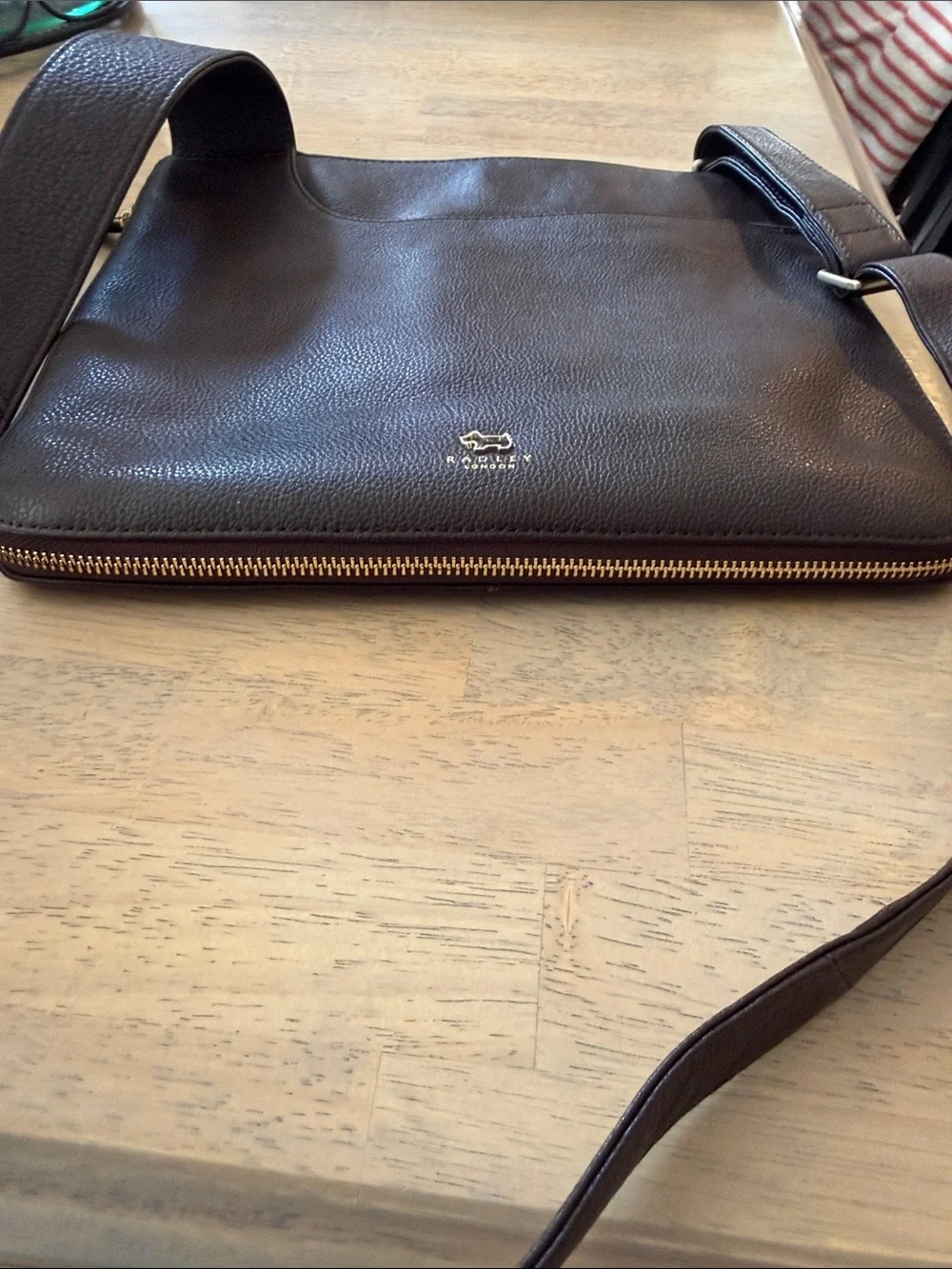 RADLEY LONDON Dark Brown Leather Messenger Bag